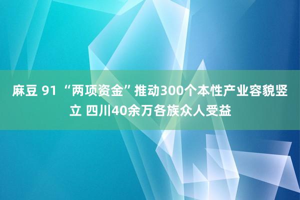 麻豆 91 “两项资金”推动300个本性产业容貌竖立 四川40余万各族众人受益