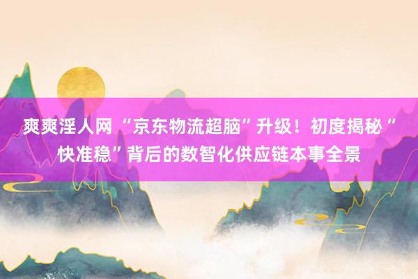 爽爽淫人网 “京东物流超脑”升级！初度揭秘“快准稳”背后的数智化供应链本事全景