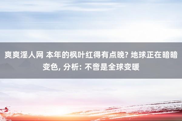 爽爽淫人网 本年的枫叶红得有点晚? 地球正在暗暗变色， 分析: 不啻是全球变暖