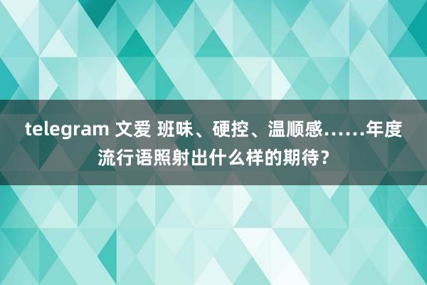 telegram 文爱 班味、硬控、温顺感……年度流行语照射出什么样的期待？