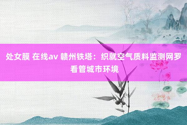 处女膜 在线av 赣州铁塔：织就空气质料监测网罗 看管城市环境