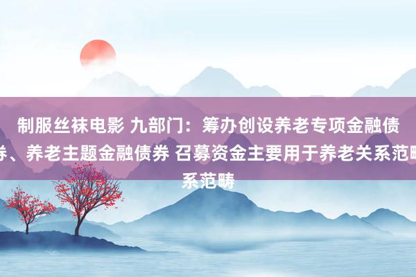 制服丝袜电影 九部门：筹办创设养老专项金融债券、养老主题金融债券 召募资金主要用于养老关系范畴