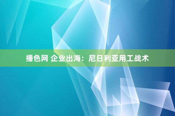 播色网 企业出海：尼日利亚用工战术
