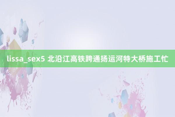 lissa_sex5 北沿江高铁跨通扬运河特大桥施工忙