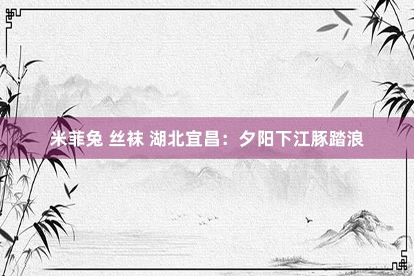 米菲兔 丝袜 湖北宜昌：夕阳下江豚踏浪
