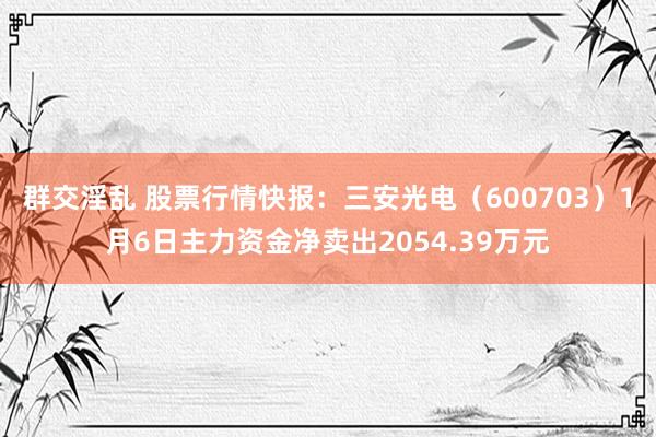群交淫乱 股票行情快报：三安光电（600703）1月6日主力资金净卖出2054.39万元