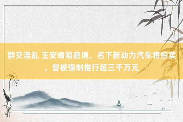 群交淫乱 王安靖陷窘境，名下新动力汽车将拍卖，曾被强制推行超三千万元