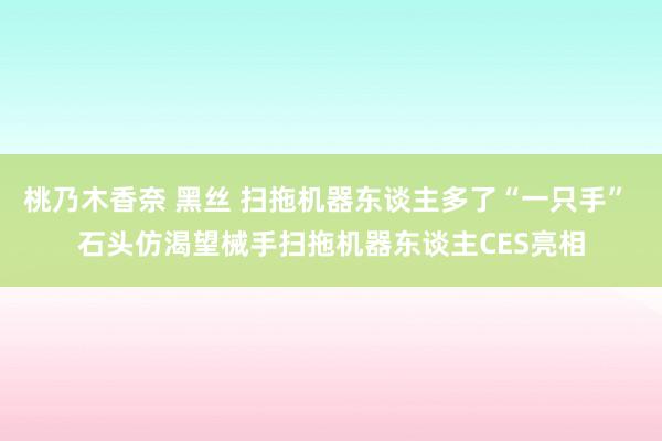 桃乃木香奈 黑丝 扫拖机器东谈主多了“一只手” 石头仿渴望械手扫拖机器东谈主CES亮相